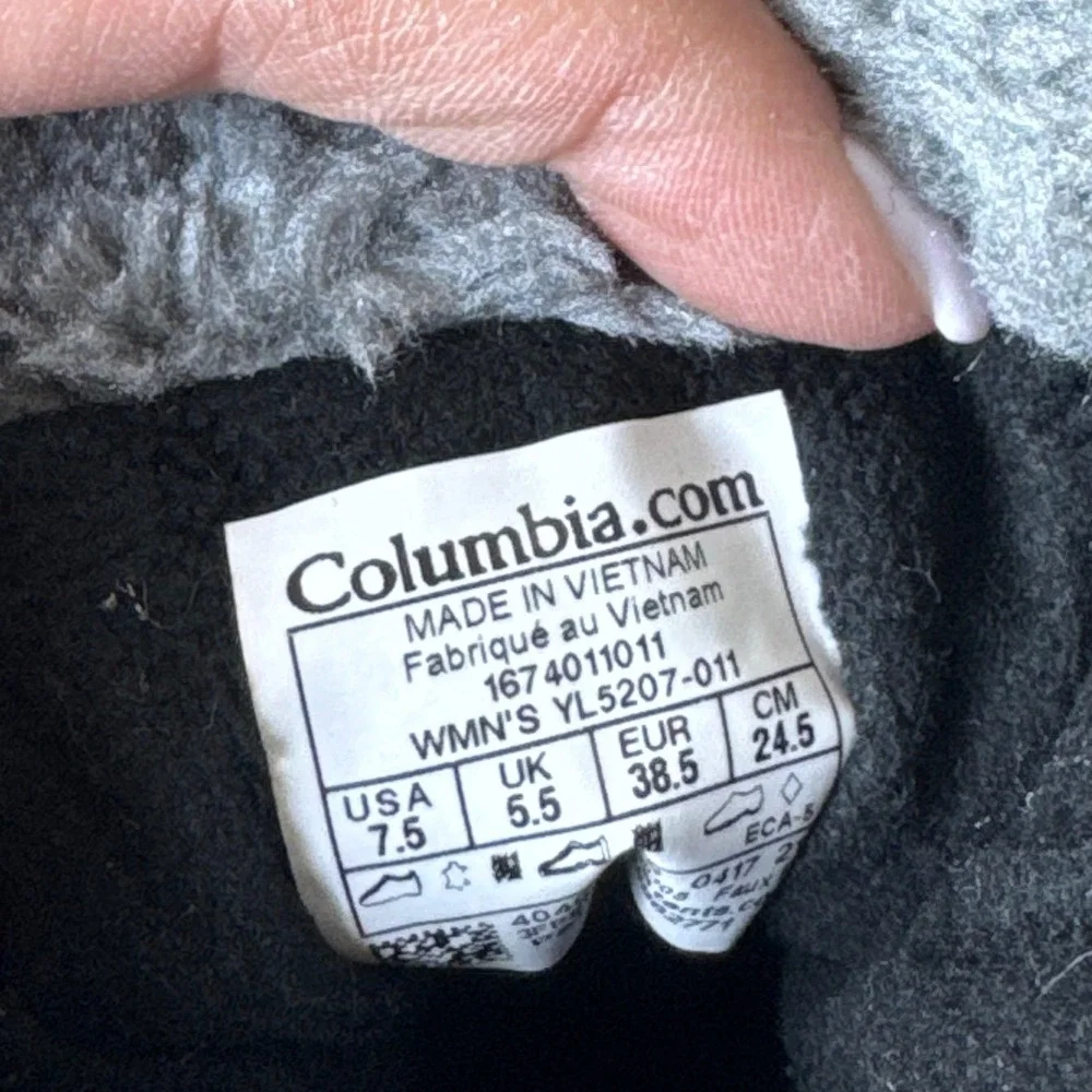 Columbia Minx Shorty II Omni Heat Women Size 7.5 Winter Quilted Faux Fur Boots